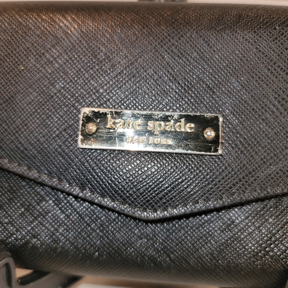 Kate Spade Black Saffiano Leather Wristlet Trifold Wallet - Picture 5 of 12